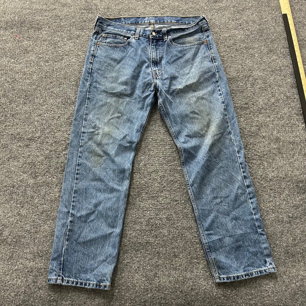 Levi's Jeans Mens Size 36x30 Blue 505 Regular Straight Leg Denim Medium Wash